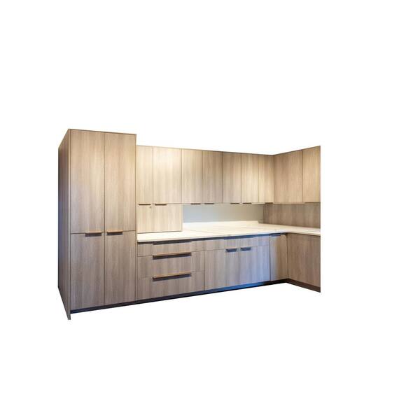 LIFEART CABINETRY Valencia Assembled 27 in. W x 12 in. D x 42 in. H in Misty Gray Plywood Assembled Blind Corner Wall Kitchen Cabinet