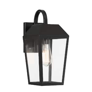 Black Outdoor Hardwired Wall Lantern Bulbs Not Included