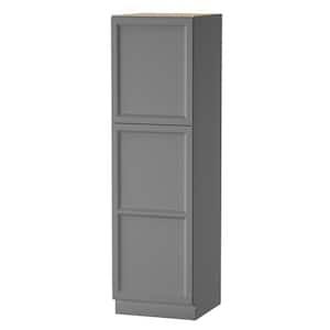 Keyport Shaker 18 in. W x 24 in. D x 84 in. H Plywood Ready to Assemble Pantry Kitchen Cabinetin Charcoal Gray