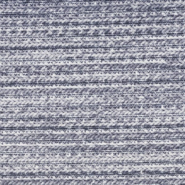 4 ft. x 6 ft. Gray and White Abstract Power Loom Washable Non Skid Area Rug