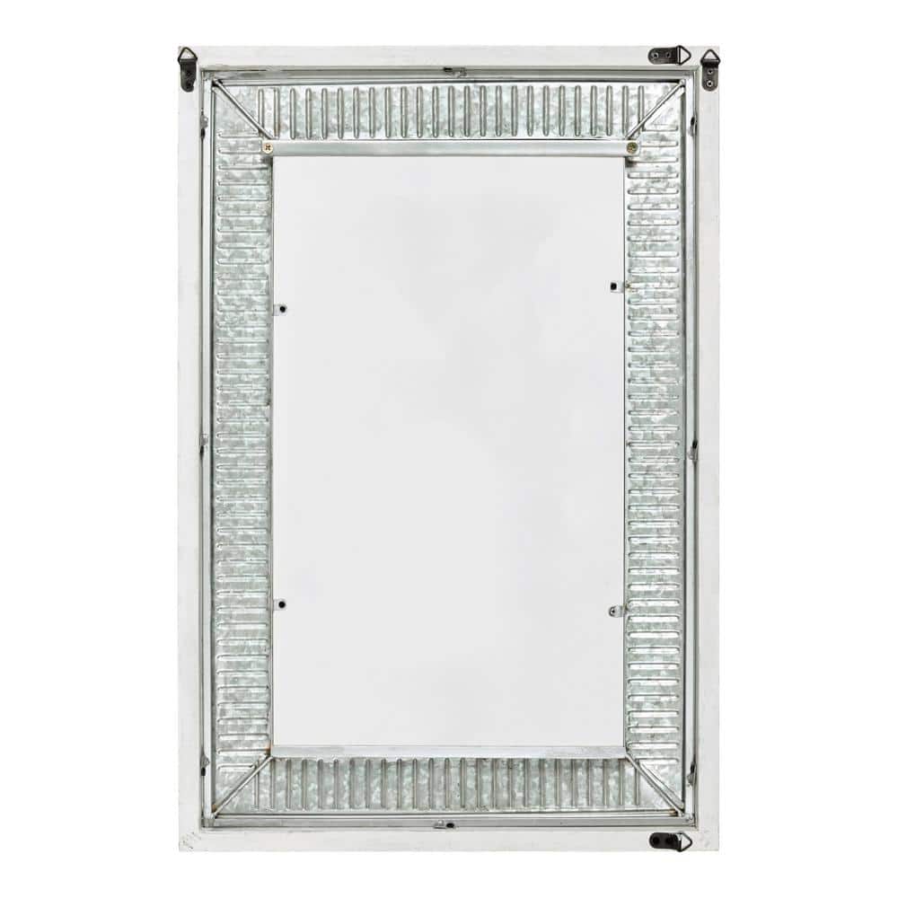 Deely 43.5" White Rectangular Wood Wall Mirror
