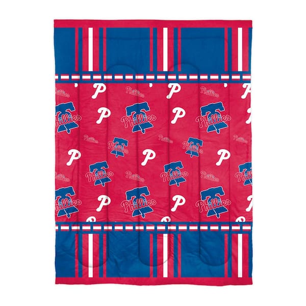 THE NORTHWEST GROUP Philadelphia Phillies Rotary 4--Piece Twin Size Multi Colored Polyester Bed In a Bag Set