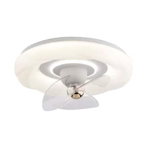 18.89 in. Integrated LED Indoor White 6-Speed Flush Mount Ceiling Fan Light with Remote