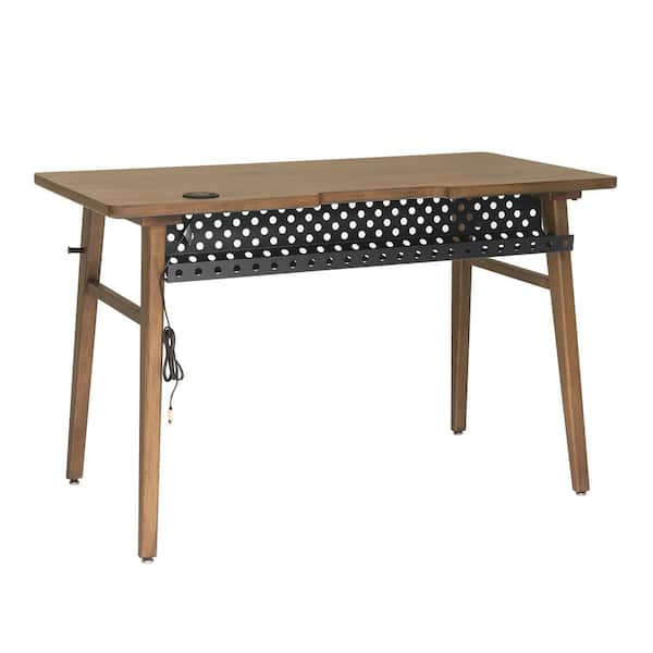HMIDEA Breuer 47.5 in. Brown Mid-Century Writing Desk