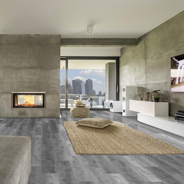 Take Home Sample - MaxCore Andesite Luxury Vinyl Flooring - 7.31 in. W x 12 in. L