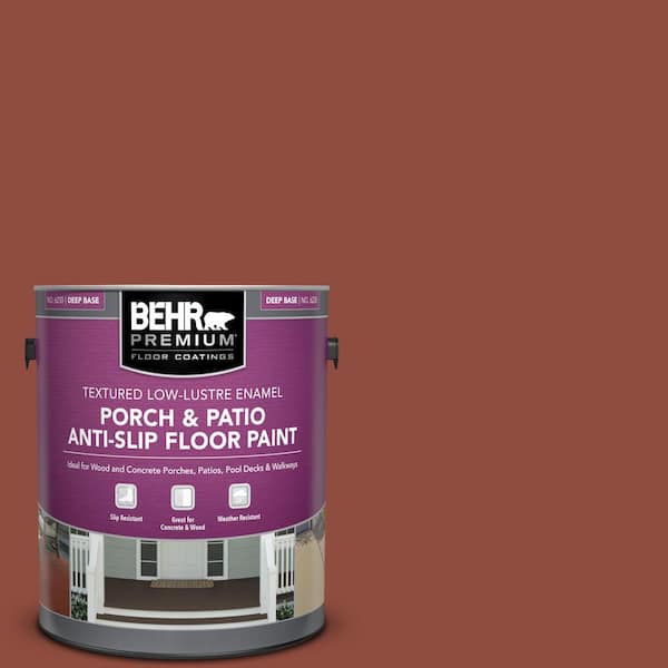 BEHR PREMIUM 1 gal. #SC-330 Redwood Textured Low-Lustre Enamel Interior/Exterior Porch and Patio Anti-Slip Floor Paint
