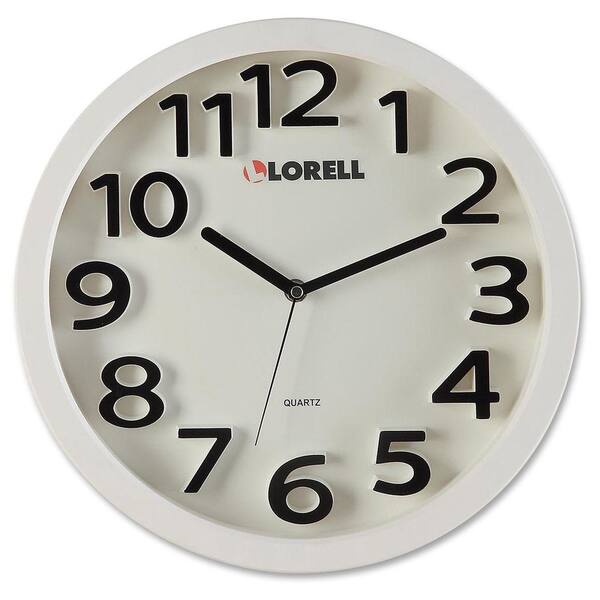 Lorell 13 in. Round Quartz Wall Clock Analog