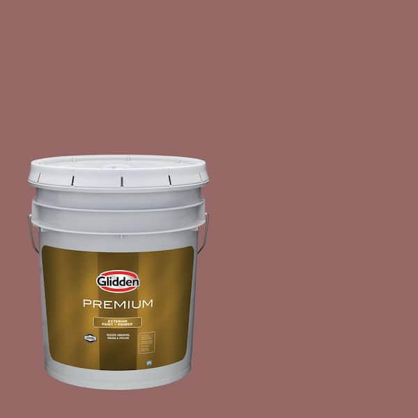 Glidden Premium 5-gal. Clay Ridge PPG1053-6 Flat Exterior Latex Paint