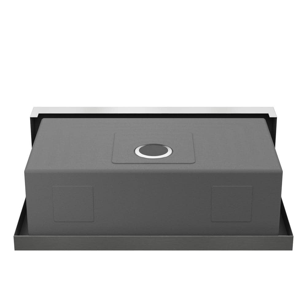 33" Brushed Stainless Steel Farmhouse Kitchen Sink with Matte Black Faucet