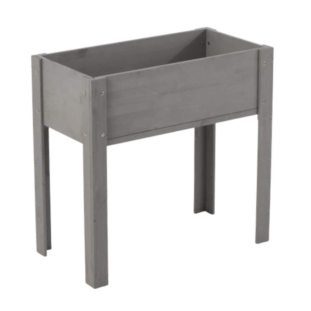 31x31x16 inch Raised Garden Bed with Legs, Elevated Wooden Planter Box for Flowers Fruits Vegetable, Gray price history on PriceWatchPro