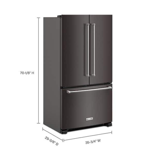 KitchenAid French Door Fridge (KRFC136RBS) - Black Stainless Steel with PrintShield™ Finish KitchenAid French Door Fridge (KRFC136RBS) - Black Stainless Steel with PrintShield™ Finish