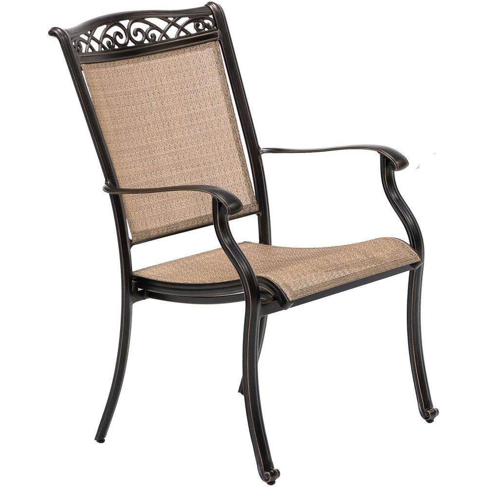 Fontana 9-Piece Bronze Outdoor Dining Set with Cast-Top Table