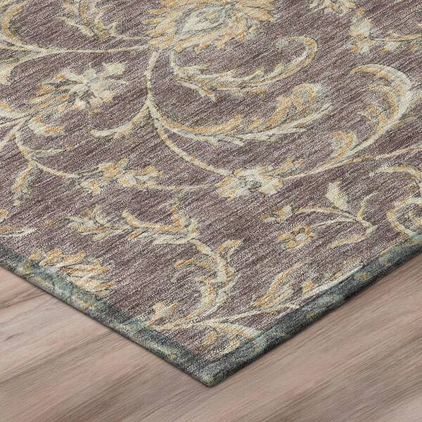 Chantille Machine Washable Indoor/Outdoor Abstract ACN3078 Plum 3 ft. x 4 ft. Area Rug