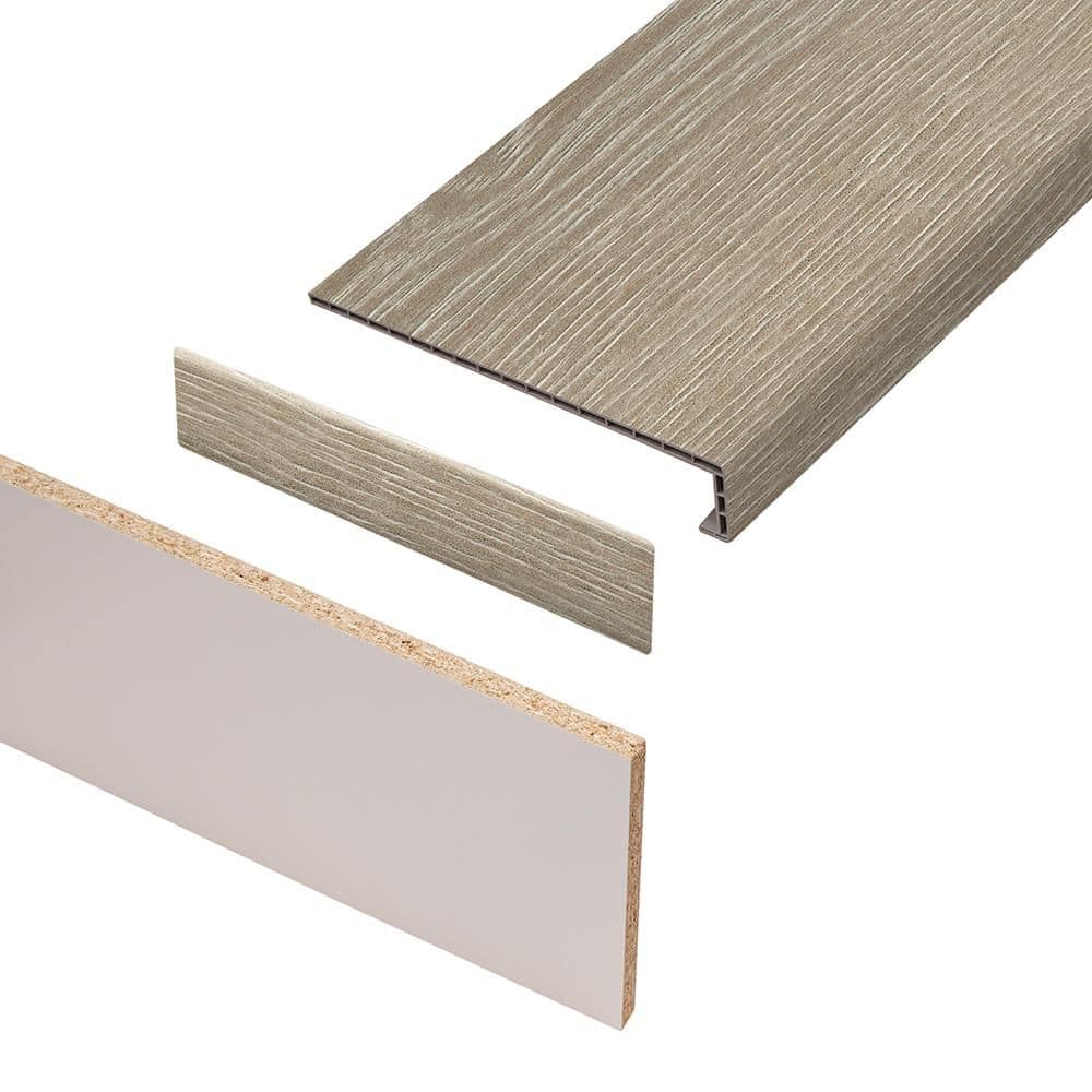 LARKMEAD OAK 53mm x 48in x 12in Single Exact Match Square Nose Stair Tread + Riser Combo Kit price history on PriceWatchPro