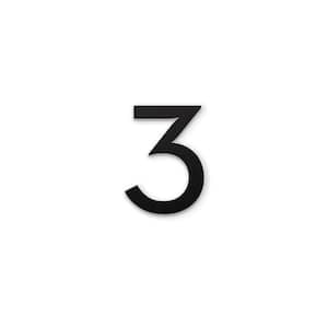 4 in. Magnetic Numbers - Black Number 3