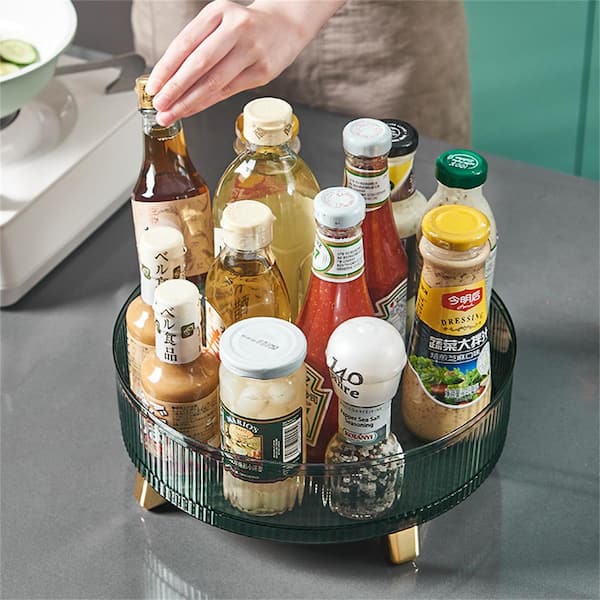 Aoibox Kitchen Rotating Spice Rack Shelf Seasoning Household Multi