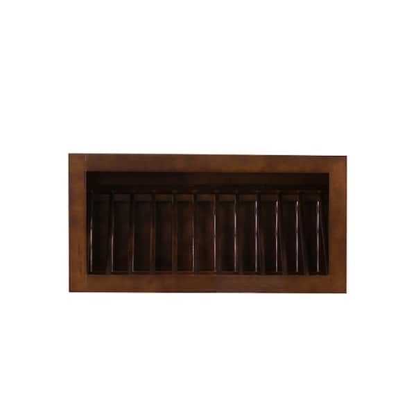 LIFEART CABINETRY Edinburgh Assembled 30 in. x 15 in. x 12 in. Wall Dish Holder Cabinet in Espresso