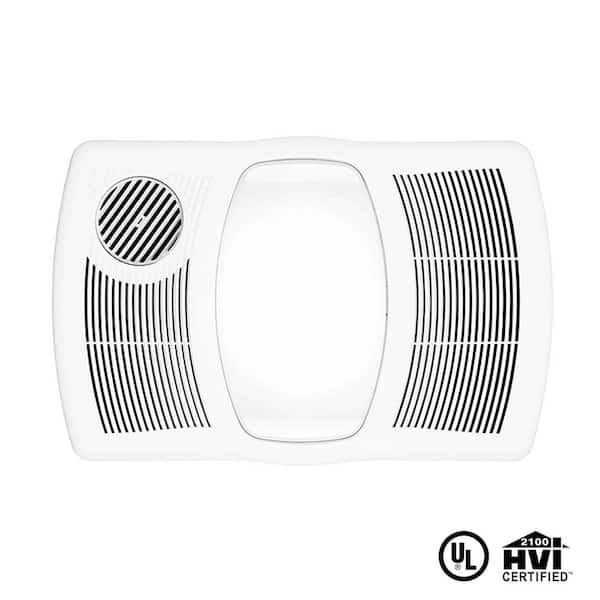 110 CFM Ceiling Bathroom Exhaust Fan with Light and 1500-Watt Heater 110 CFM Ceiling Bathroom Exhaust Fan with Light and 1500-Watt Heater