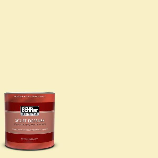 BEHR ULTRA 1 qt. #400A-1 Candlelight Yellow Extra Durable Flat Interior ...