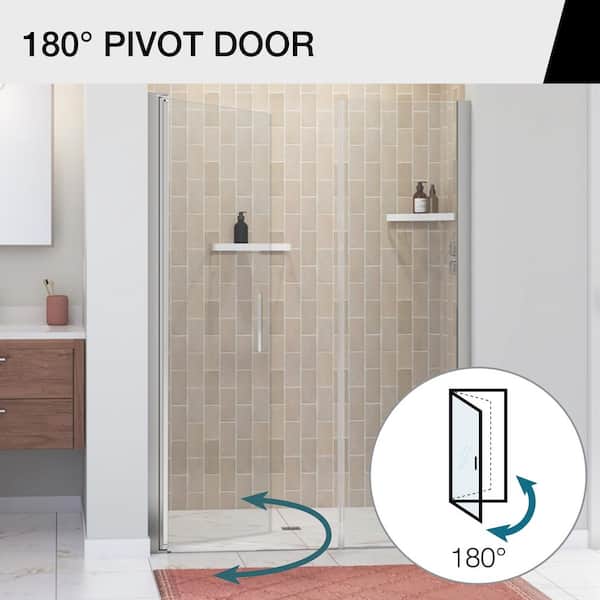 Manhattan 23-25 x 68 in. 6 mm Pivot Shower Door for Alcove
