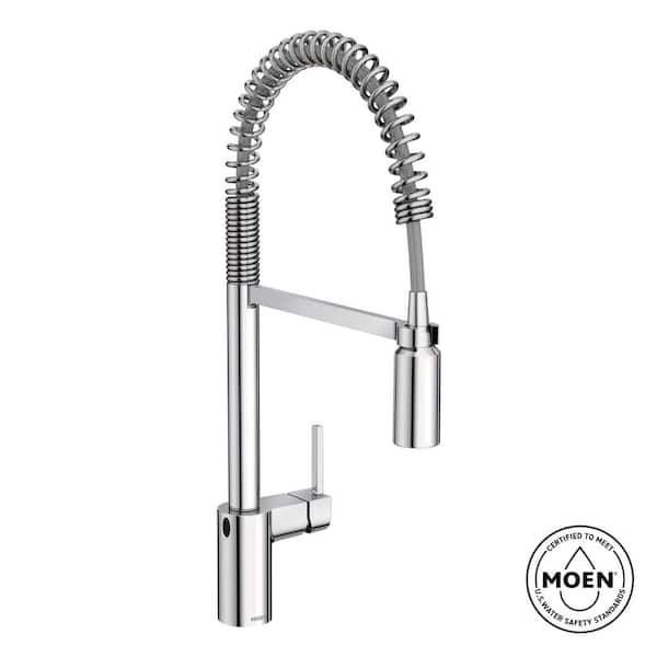 MOEN Align 1-Handle Pre-Rinse Spring Pulldown Kitchen Faucet with MotionSense Wave and Power Clean in Chrome