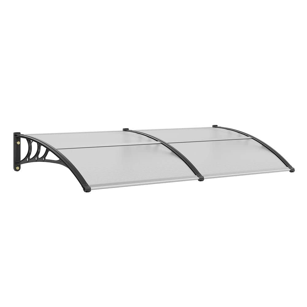 VEVOR Window Door Awning Canopy 40 in. x 80 in. UPF 50+ Polycarbonate Entry Door Outdoor Window Awning