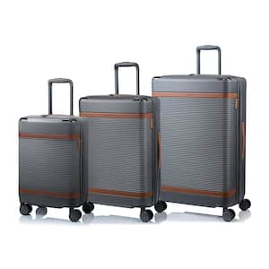 Vintage III 28 in., 24 in., 20 in. Grey Hardside Luggage Set with Spinner Wheels (3-Piece)
