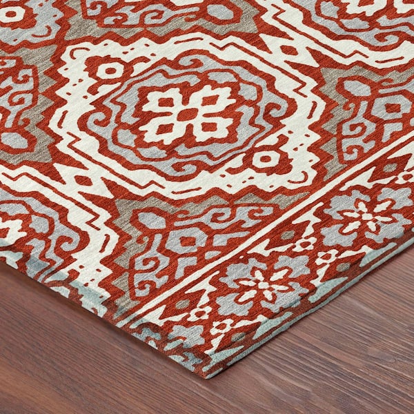 Chantille Machine Washable Indoor/Outdoor Abstract ACN2669 Red 2 ft. x 3 ft. Accent Rug