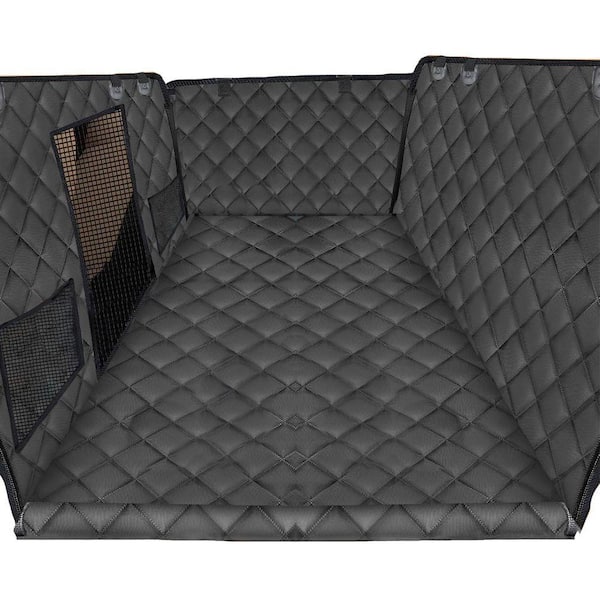 Hard Bottom Dog Car Seat Cover with Mesh Window, Waterproof Hammock for Cars, SUVs & Trucks