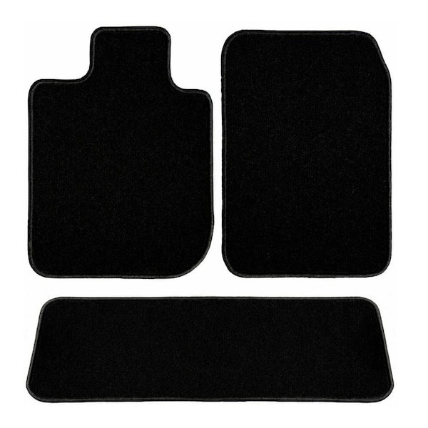 Tesla Model X 6 Passenger Black Classic Carpet Car/Floor Mats, Custom Fit for 2016-2020 - Driver, Passenger and Rear Mat