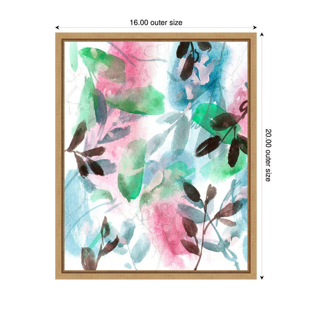 Shadow of My Dream VII Abstract Canvas Art with Maple Frame