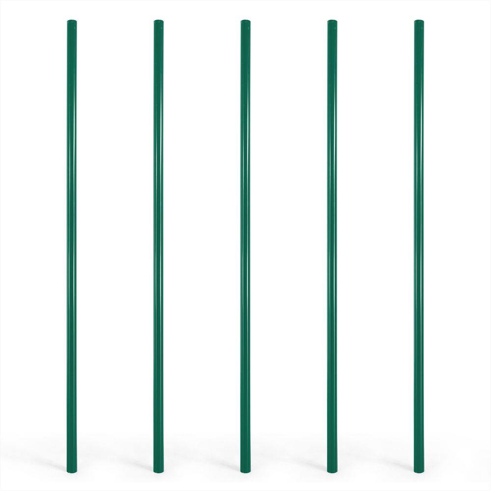 Green Galvanized 2-3/8 in. x 2-3/8 in. x 8 ft. Steel Corner Chain Link Fence Terminal Post (5 pack) price history on PriceWatchPro
