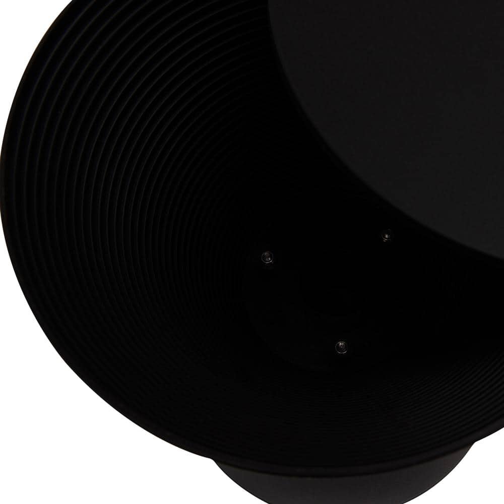Boyd 12" Modern Round Black Plastic Versatile Side Table