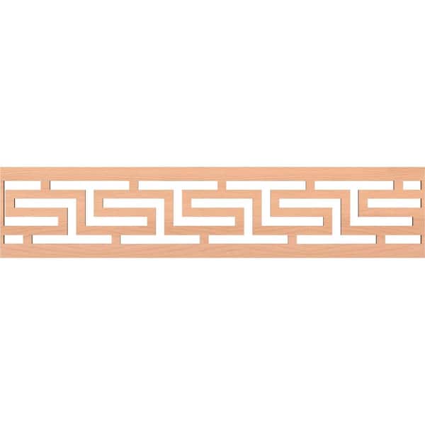 Ekena Millwork Tulum Fretwork 0.25 in. D x 46.75 in. W x 10 in. L Alder Wood Panel Moulding