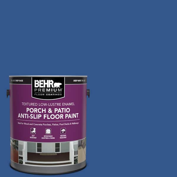 1 gal. #PPU15-03 Dark Cobalt Blue Textured Low-Lustre Enamel Interior/Exterior Porch and Patio Anti-Slip Floor Paint