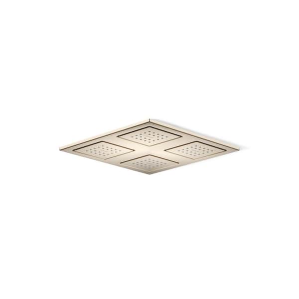 KOHLER WaterTile 1-Spray Patterns 9.875 in. Ceiling Mount Fixed Shower Head in Brushed Bronze