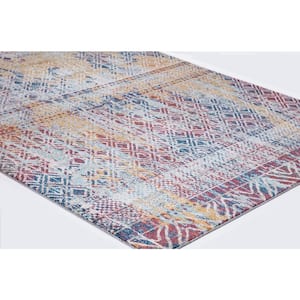 Vintage Collection Piazza Multi 5 ft. x 7 ft. Geometric Area Rug