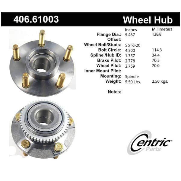 Centric Parts Wheel Bearing and Hub Assembly 1995 Ford Mustang