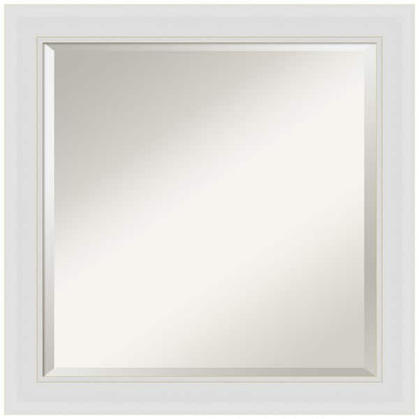 Amanti Art Medium Square Flair Soft White Beveled Glass Casual Mirror (24 in. H x 24 in. W)