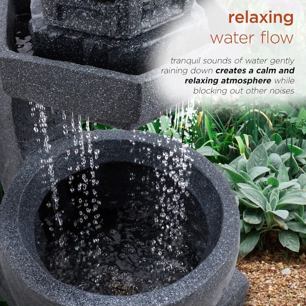 Alpine Corporation 31 in. H Outdoor Tranquil Zen Pagoda