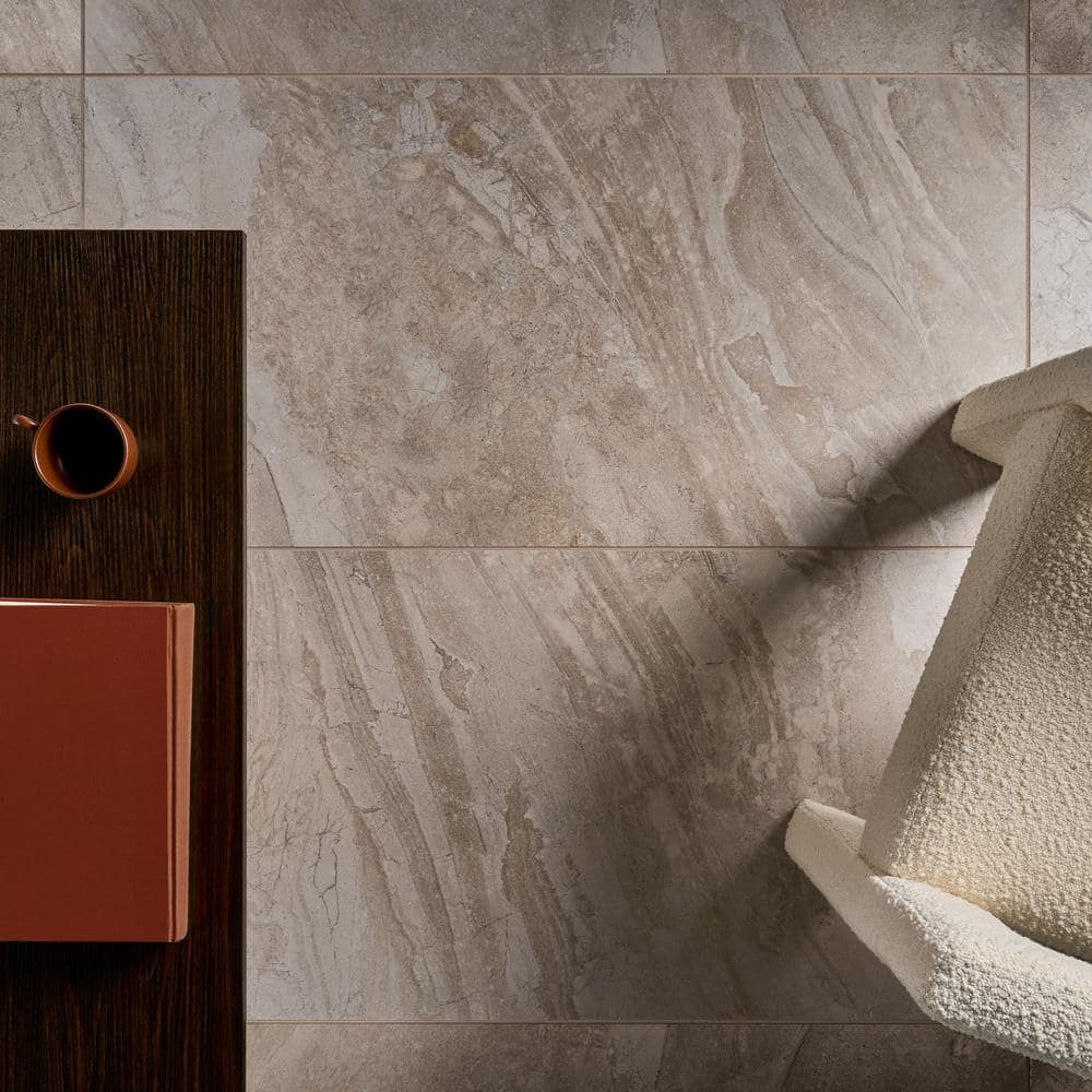 Large Format Mountain Beige Matte Porcelain Floor and Wall Tile