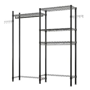 Black Iron Clothes Rack 57.09 in. W x 76.78 in. H