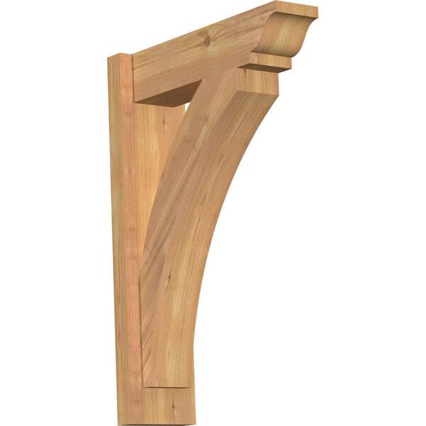 Ekena Millwork 6 in. x 26 in. x 18 in. Western Red Cedar Thorton Traditional Smooth Outlooker