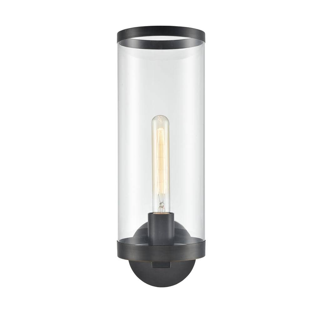 Urban Bronze Dimmable Brass Cylinder Wall Sconce