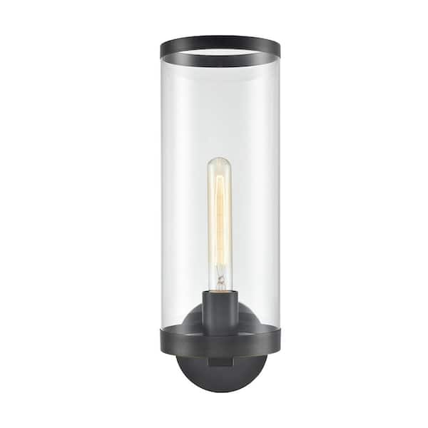 ALORA Revolve Ii 16 in. 1 Light 60-Watt Clear Glass/Urban Bronze Vanity Light
