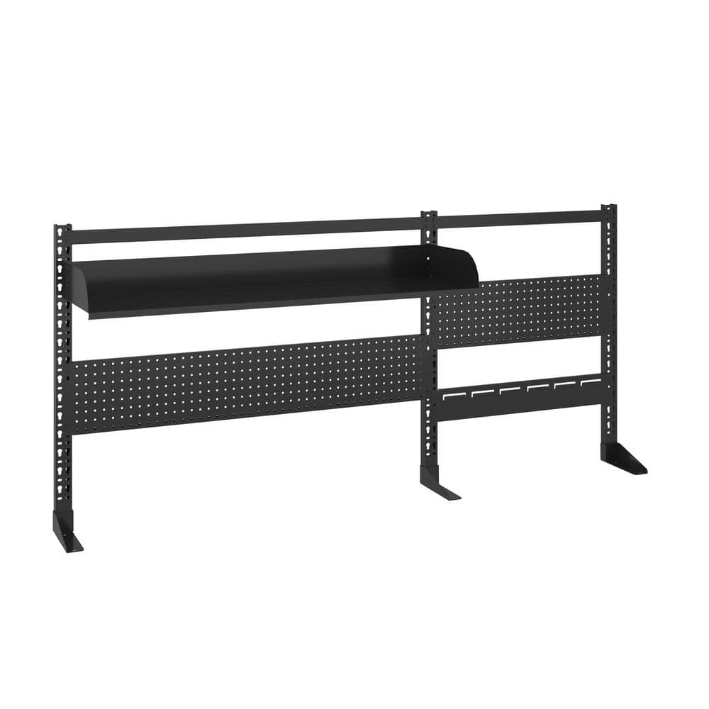Modular 70 in. W Metal Workbench Tool Storage Kit with Pegboards and Shelf