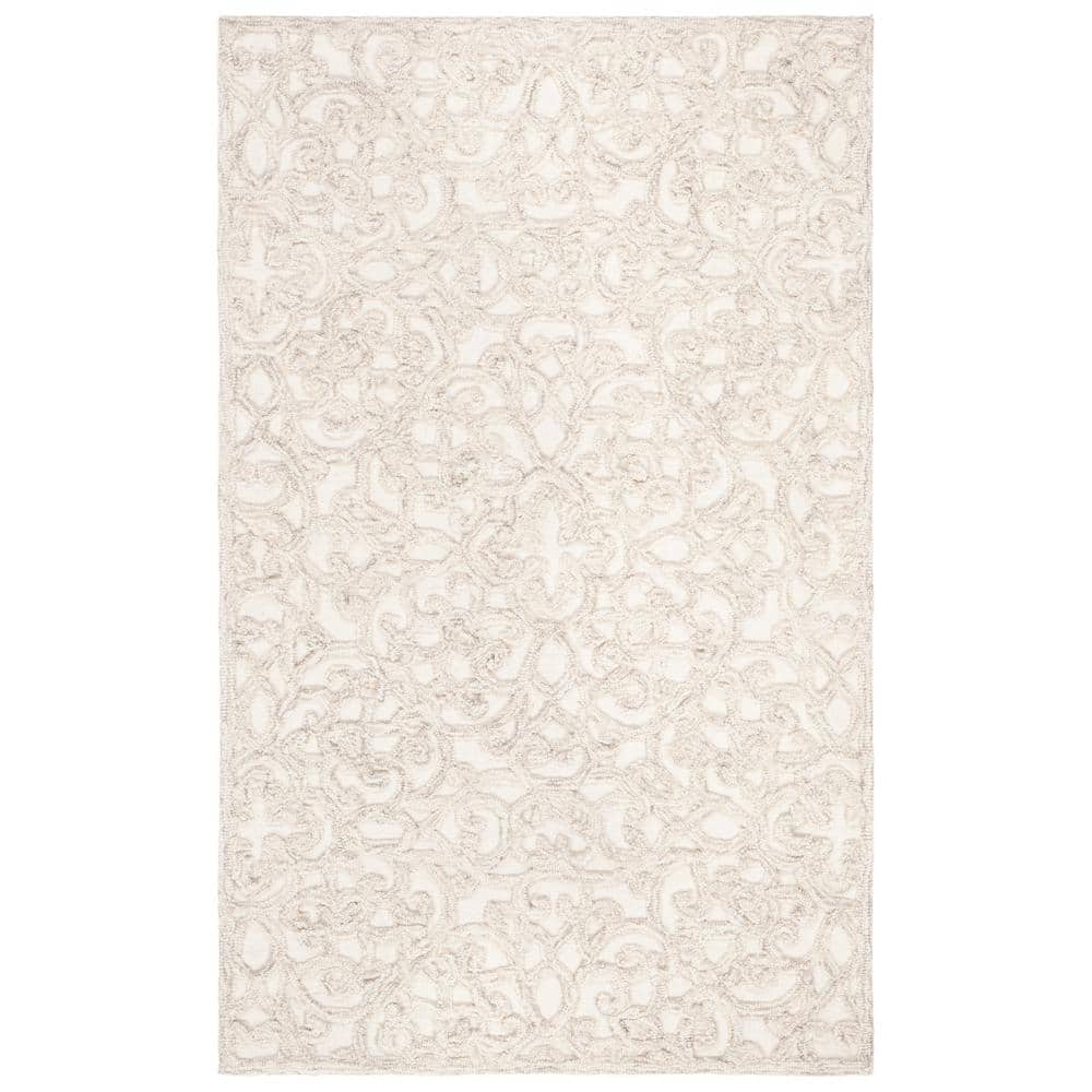 Camel Ivory Abstract Rug SAFAVIEH Trace Camel/Ivory Doormat 2 ft. x 4 ft. Floral Area Rug ...