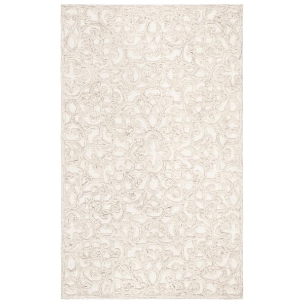 SAFAVIEH Trace Camel/Ivory Doormat 3 ft. x 4 ft. Distressed Floral Area Rug