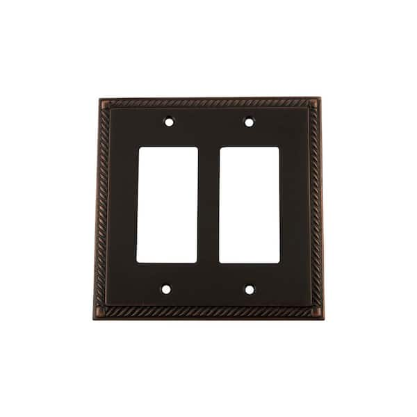 Nostalgic Warehouse Bronze 2-Gang Decorator/Rocker Wall Plate (1-Pack)