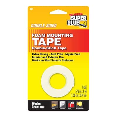 5/8 in. x 36 in. Double-Sided Foam Mounting Tape (12-Pack)